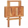 Mesa plegable de bistró de madera maciza de teca 60x60x65 cm 4