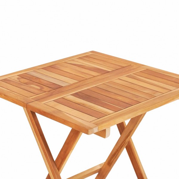 Mesa de bistrô dobrável 60x60x65 cm madeira teca maciça M 5