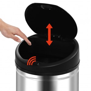 Cubo de basura con sensor automático acero inoxidable 52 L H