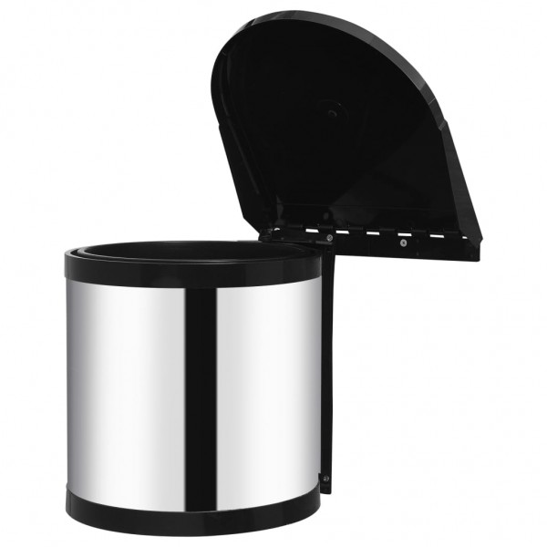 Papelera de cocina empotrada acero inoxidable 8 L M 4