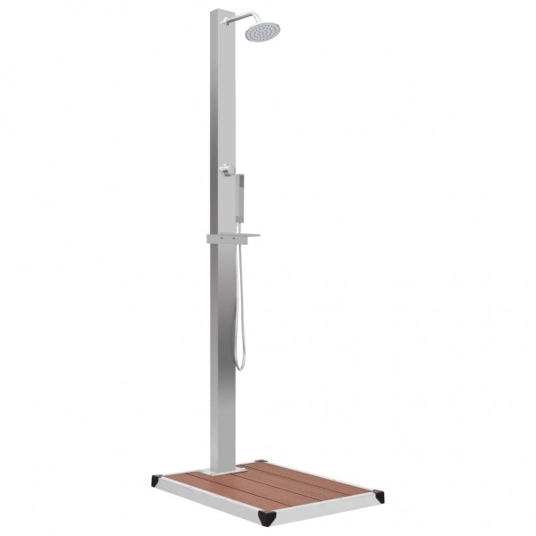 Chuveiro para exterior com base WPC aço inoxidável M 4