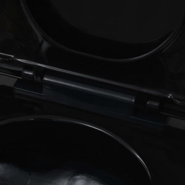 Inodoro de pared con cisterna oculta cerámica negro M 3