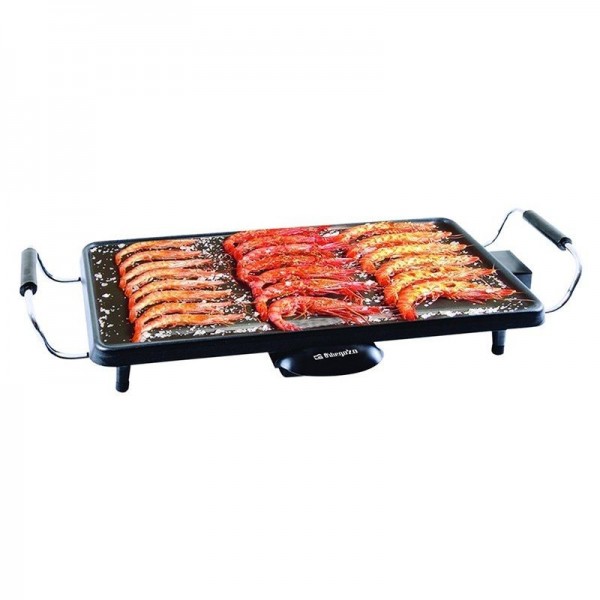Plancha para asar orbegozo tb 2203 - 2000w - superficie 220*430mm - antiadherente - asas toque frío D