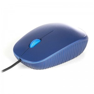 Rato com cabo ngs blue flame - óptico - 1000dpi - scroll + 2 botões - linhas ergonómicas - usb - azul H