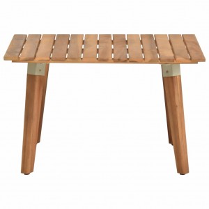 Mesa de centro de jardín madera maciza de acacia 60x60x36 cm H