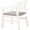 Conjunto lounge para jardim 3 pcs plástico branco 5