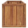 Arriate de madera maciza de teca 200x50x50 cm 4
