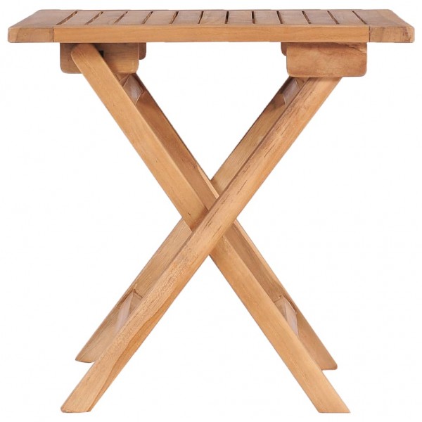 Mesa de jardín plegable madera maciza de teca 45x45x45 cm M 2