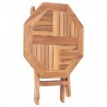 Mesa de jardín plegable madera maciza de teca 45x45x45 cm 4