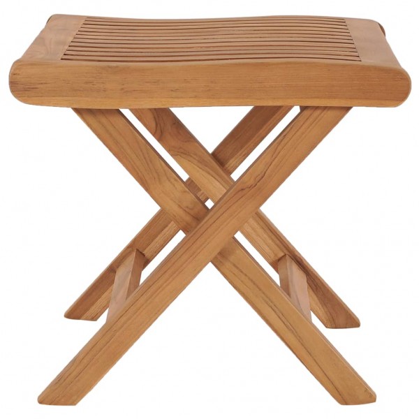 Reposapiés plegable madera maciza de teca 46.5x49x41.5 cm M 3