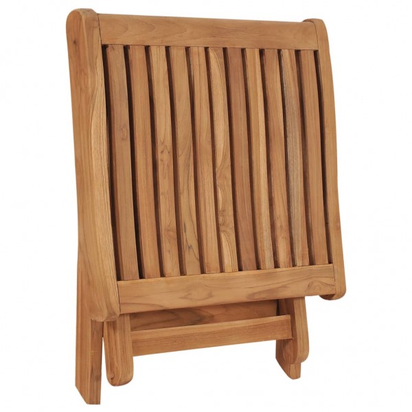Reposapiés plegable madera maciza de teca 46.5x49x41.5 cm M 4