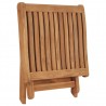 Reposapiés plegable madera maciza de teca 46.5x49x41.5 cm 4