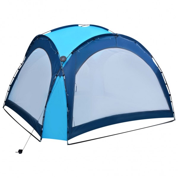 Tenda festas com LEDs e 4 paredes laterais 3.6x3.6x2.3 m azul M 5