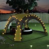 Carpa de fiesta con LED 4 paredes laterales verde 3.6x3.6x2.3 m 1