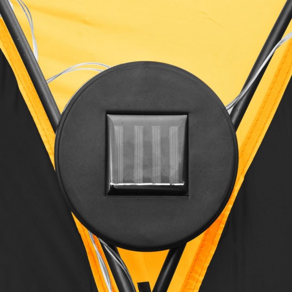 Carpa de fiesta con LED 4 paredes laterales verde 3.6x3.6x2.3 m M 3