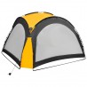 Tenda festas com LED e 4 paredes laterais 3.6x3.6x2.3 m amarelo 5