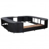 Contorno de spa quadrado 268 x 268 x 55 cm vime PE preto 1