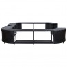 Contorno de spa quadrado 268 x 268 x 55 cm vime PE preto 4
