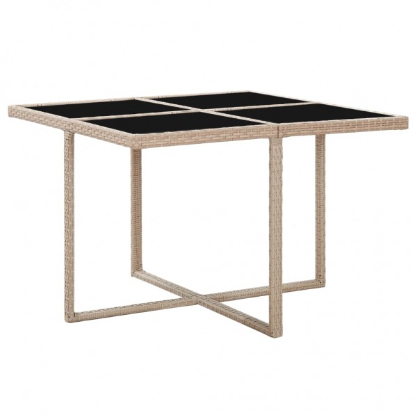 Set comedor de jardín 5 piezas y cojines ratán sintético beige M 4