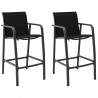 Cadeiras de bar para jardim 2 pcs textilene preto 1