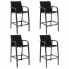 Cadeiras de bar para jardim 4 pcs textilene preto 1