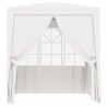 Tenda festas com paredes laterais 2x2m 90g/m² branco 4