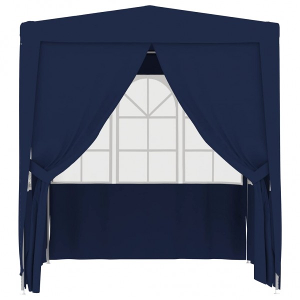 Carpa profesional para fiestas con paredes azul 90 g/m² 2x2 m M 4