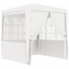 Tenda festas com paredes laterais 2.5x2.5m 90g/m² branco 1