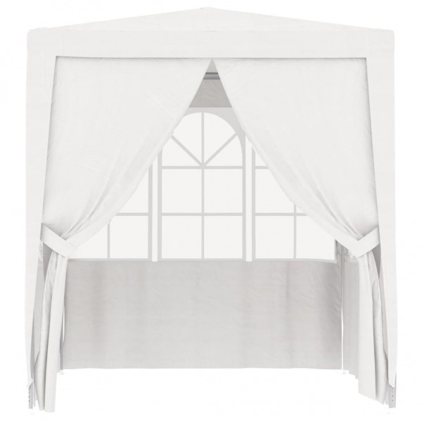 Tenda festas com paredes laterais 2.5x2.5m 90g/m² branco M 4