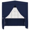 Carpa profesional de fiestas con paredes azul 90 g/m² 2.5x2.5 m 5