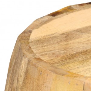 Banqueta em forma de tambor em madeira de mangueira maciça H