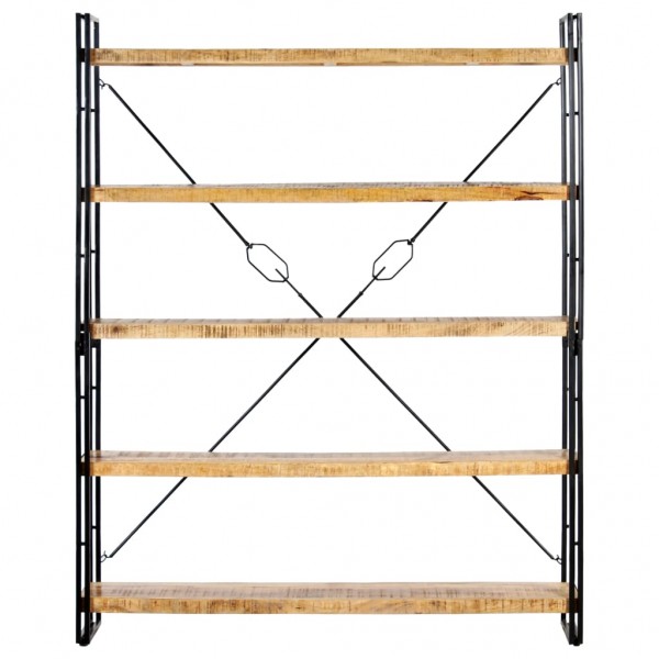 Estantería de 5 niveles madera maciza de mango 140x30x180 cm M 2