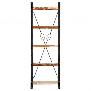 Estante com 5 prateleiras 60x30x180cm madeira recuperada maciça H