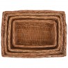 4 pcs conjunto de cestos de encastrar salgueiro castanho 3