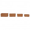 4 pcs conjunto de cestos de encastrar salgueiro castanho 2