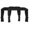 Gazebo com cortinas 3x4 m aço antracite 1