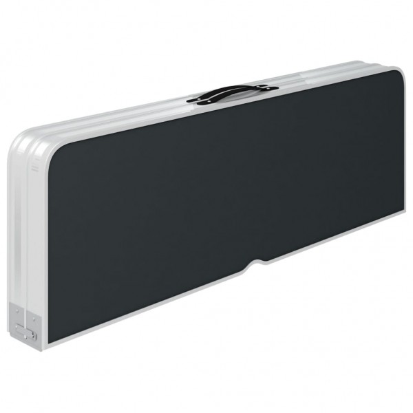 Mesa de camping plegable con 2 bancos aluminio gris M 4