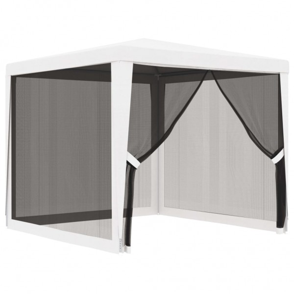 Carpa para celebraciones con 4 paredes de malla blanco 2.5x2.5m M 5