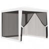 Tenda para festas c/ 4 paredes laterais em rede 2.5x2.5m branco 5