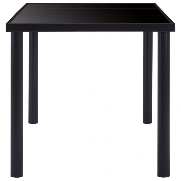 Mesa de comedor de vidrio templado negro 200x100x75 cm M 3