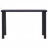 Mesa de comedor de MDF negro y gris hormigón 120x60x75 cm 2