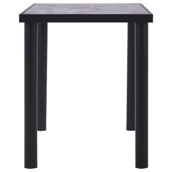 Mesa de jantar 120x60x75 cm MDF preto e cinzento cimento M 3