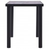 Mesa de comedor de MDF negro y gris hormigón 120x60x75 cm 3