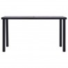 Mesa de comedor de MDF negro y gris hormigón 140x70x75 cm 2