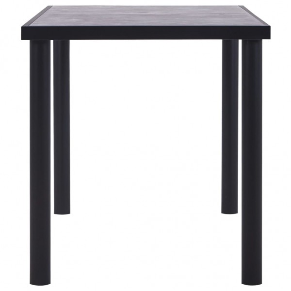 Mesa de comedor de MDF negro y gris hormigón 140x70x75 cm M 3