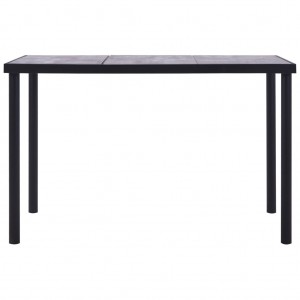 Mesa de jantar 160x80x75 cm MDF preto e cinzento cimento H