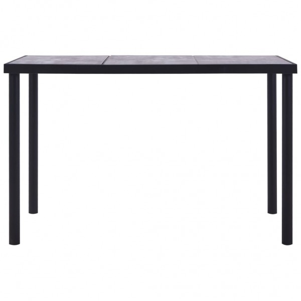 Mesa de jantar 160x80x75 cm MDF preto e cinzento cimento M 2