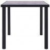 Mesa de jantar 160x80x75 cm MDF preto e cinzento cimento 3