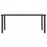 Mesa de comedor de MDF negro y gris hormigón 180x90x75 cm 2