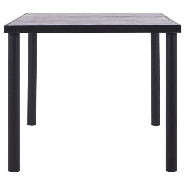 Mesa de jantar 180x90x75 cm MDF preto e cinzento cimento M 3